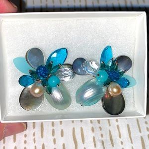 vintage post earrings